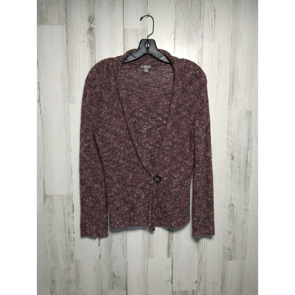 J Jill Women's Small Purple Textured Cardigan